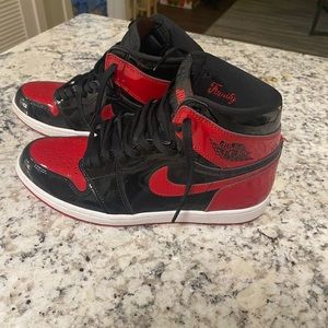Air Jordan 1 retro high OG patent bred Nikes men’s size 10